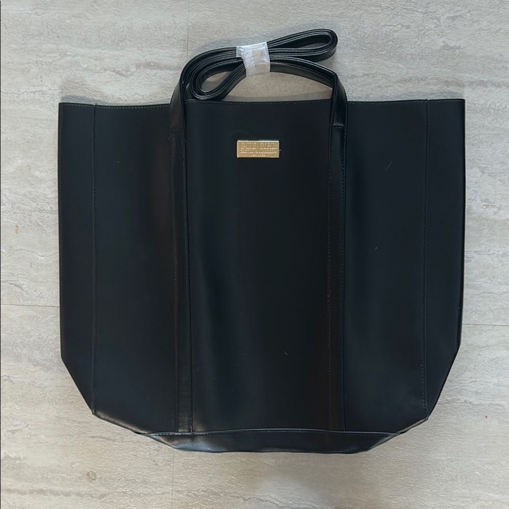 Carolina Herrera Black Tote Bag with Gold Accent